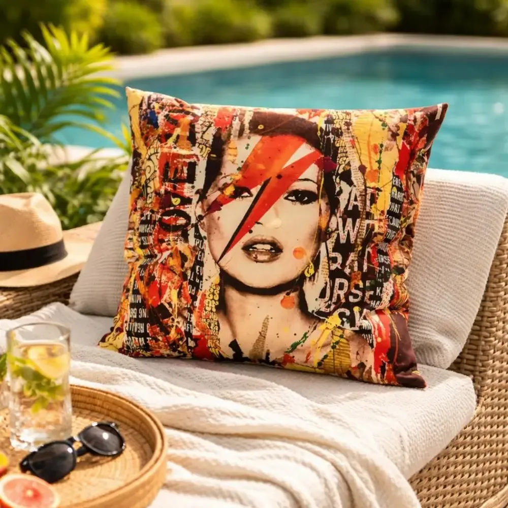 Tissus pour extérieurs - Housse de coussin d'exterieur Kate 45 x 45 - Design by Anne Mondy - ARTDECORIS
