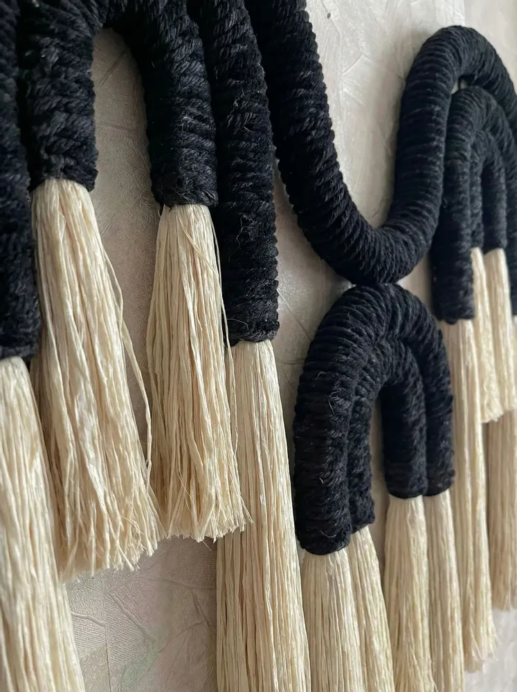 Other wall decoration - Twin Peaks: Handmade Modern Macrame Wall Installation - SARMAL DESIGN