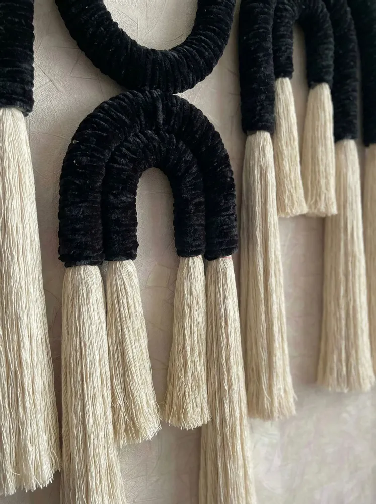Other wall decoration - Twin Peaks: Handmade Modern Macrame Wall Installation - SARMAL DESIGN