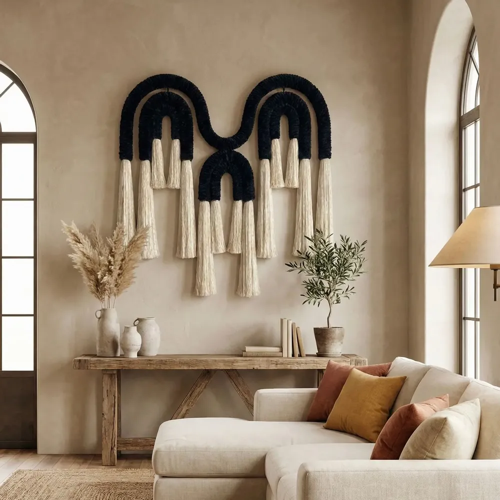 Other wall decoration - Twin Peaks: Handmade Modern Macrame Wall Installation - SARMAL DESIGN