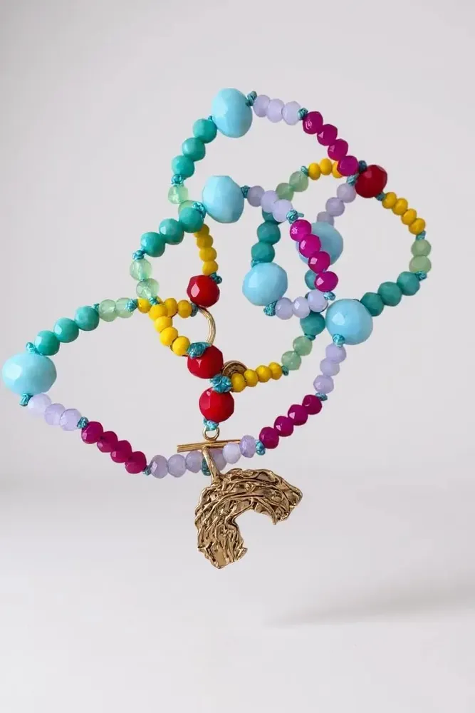 Jewelry - Rainbow Beaded Necklace - CÂPÂ JEWELRY