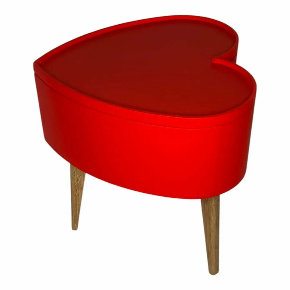 Tables basses - COEUR DE VALENTINE - ROUGE - TAILLE L - RÉ- ÉDITION