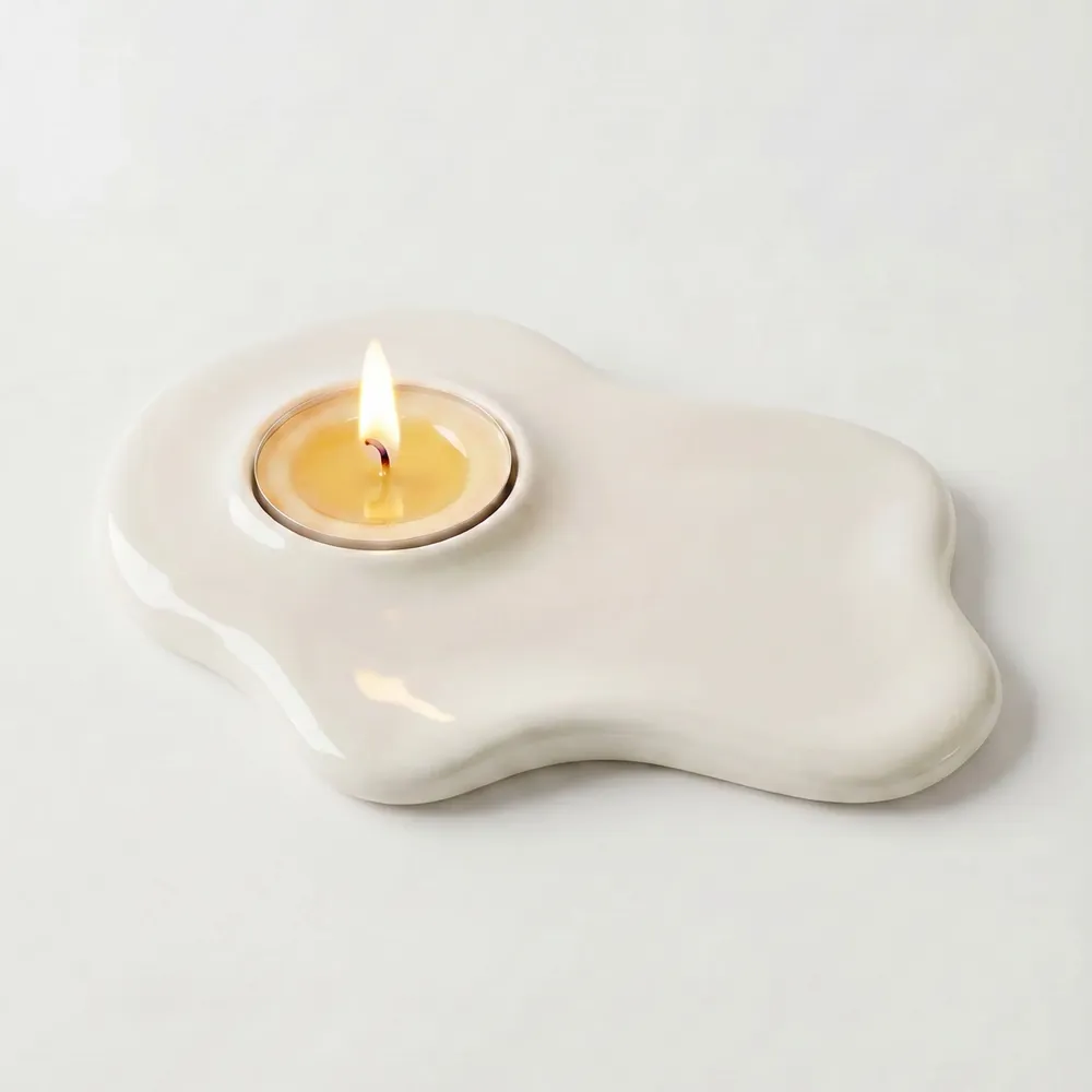 Bougeoirs et photophores  - ALCHEMY Photophore – Blanc Lacté - BIBAH