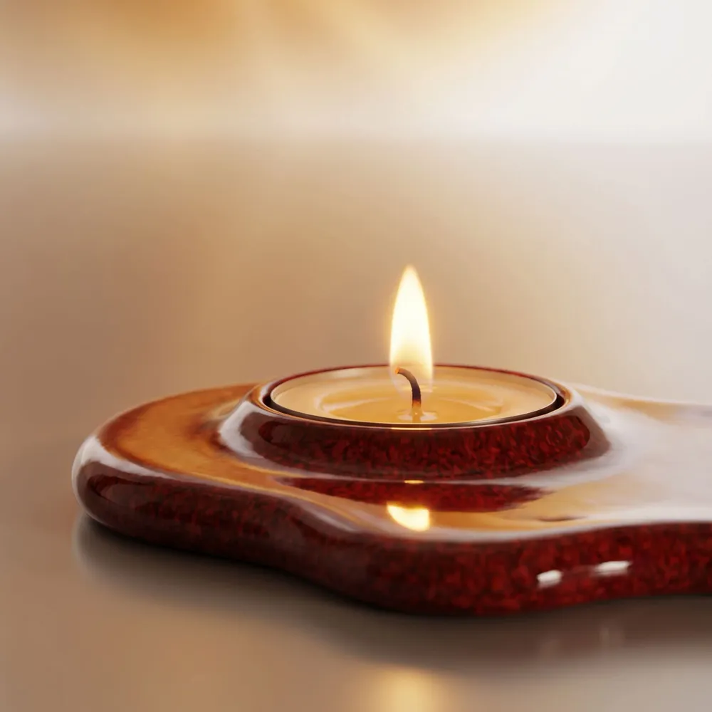 Bougeoirs et photophores  - ALCHEMY Photophore – Rouge Volcanique - BIBAH