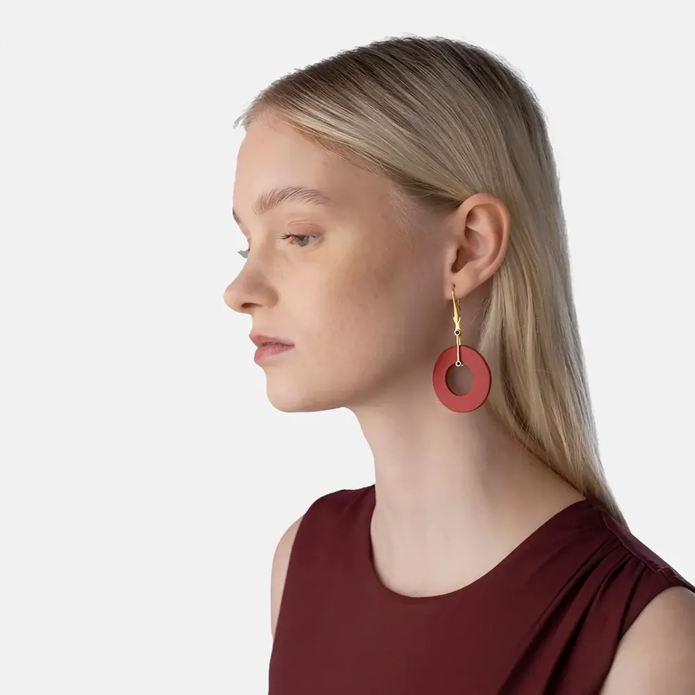 Bijoux - Boucles d'oreilles Pendulum Circles - C.KARAKALPAKI