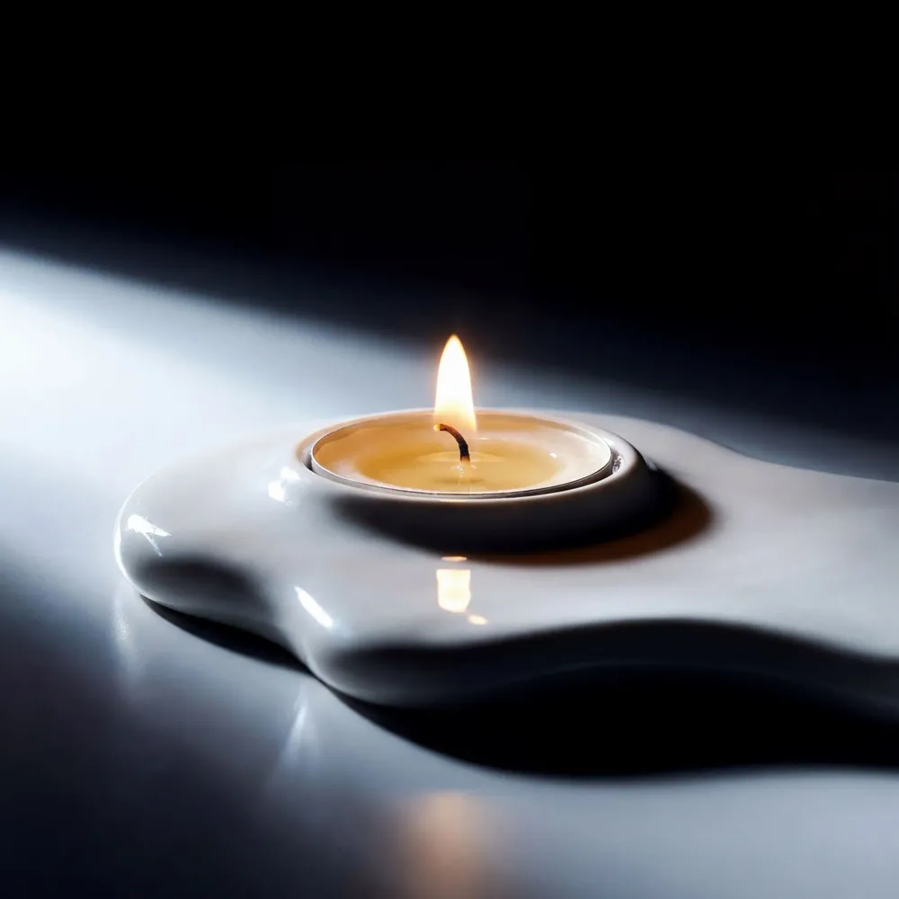 Bougeoirs et photophores  - ALCHEMY Photophore – Blanc Lacté - BIBAH