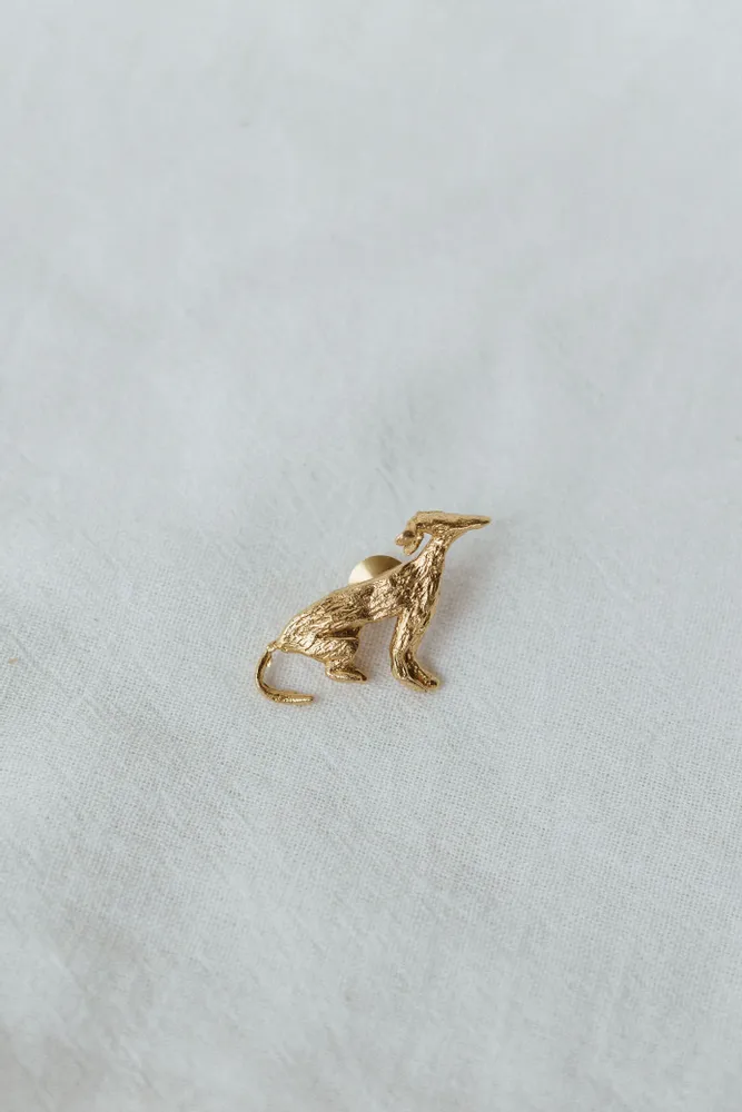 Brooches - Greyhound Brooch - CÂPÂ JEWELRY