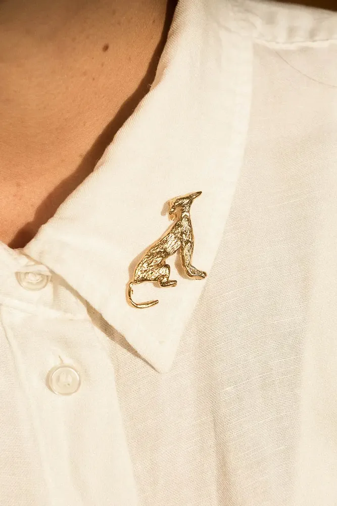 Brooches - Greyhound Brooch - CÂPÂ JEWELRY
