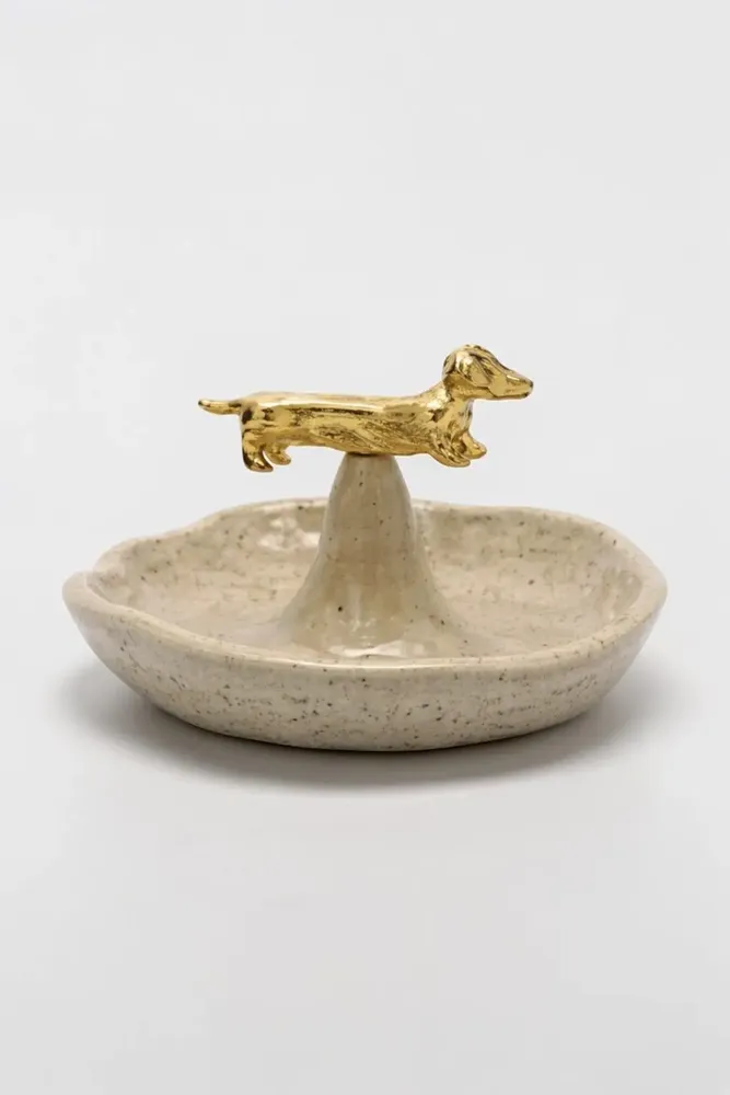 Ceramic - Dachshund Ceramic Jewelry Dish - CÂPÂ JEWELRY
