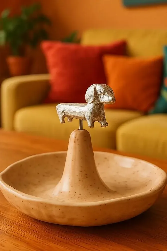 Ceramic - Dachshund Ceramic Jewelry Dish - CÂPÂ JEWELRY