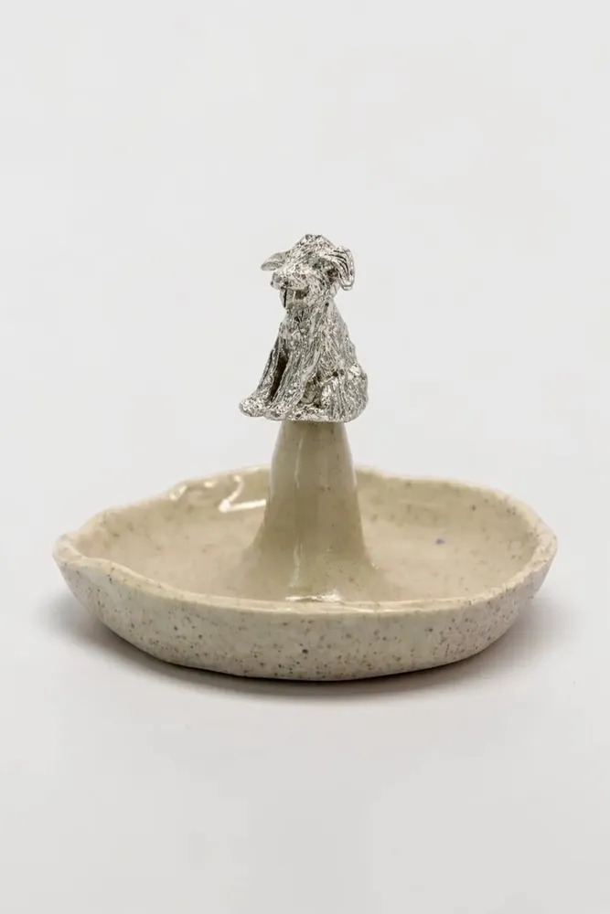 Ceramic - Fluffy Dog Ceramic Jewelry Dish - CÂPÂ JEWELRY