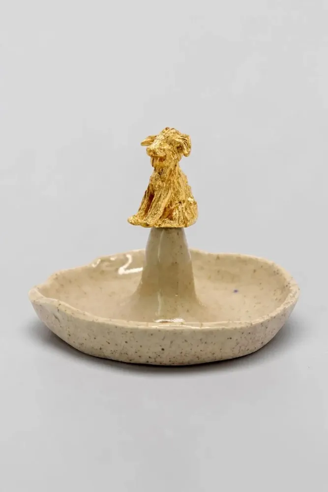 Ceramic - Fluffy Dog Ceramic Jewelry Dish - CÂPÂ JEWELRY