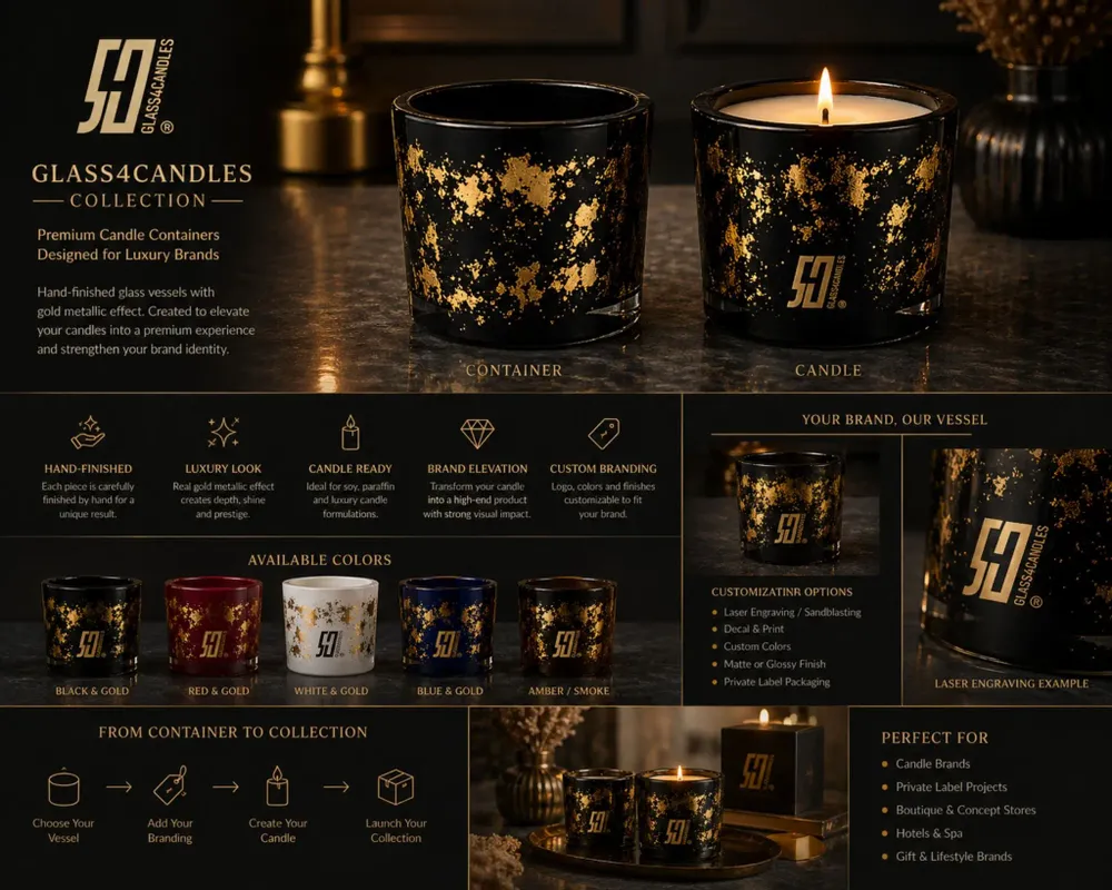 Bougies - COLLECTION MÉTALLIQUE - GLASS4CANDLES