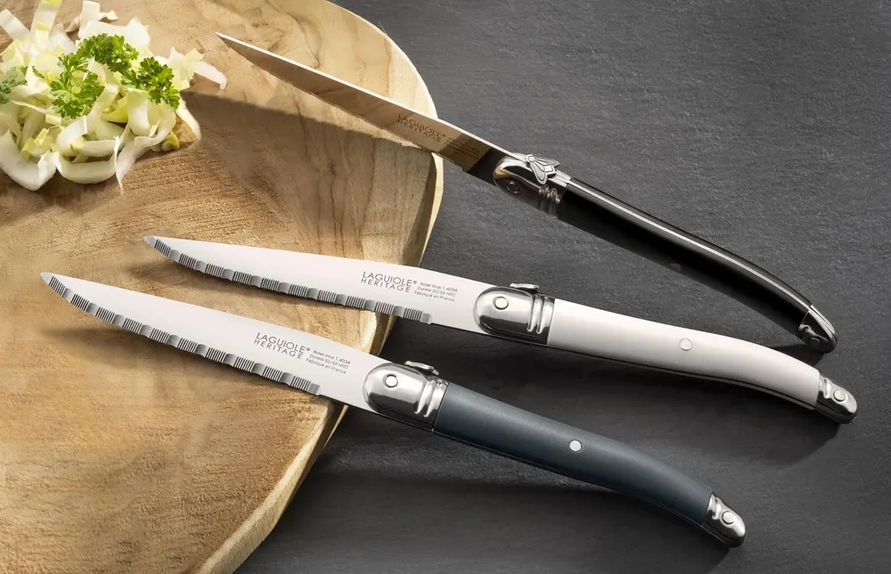 Knives - SET OF 6 LAGUIOLE ACCESS KNIVES MADE IN FRANCE ABS HANDLE - TARRERIAS - BONJEAN