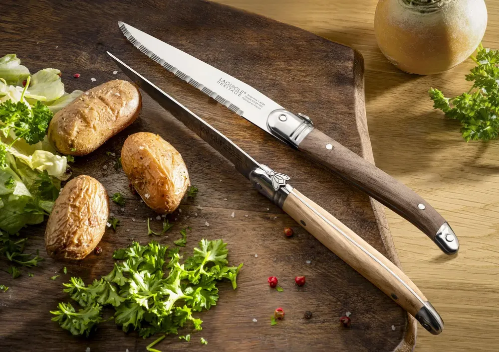 Couteaux - COFFRET DE 6 COUTEAUX LAGUIOLE ACCESS MADE IN FRANCE MANCHE BOIS - TARRERIAS - BONJEAN