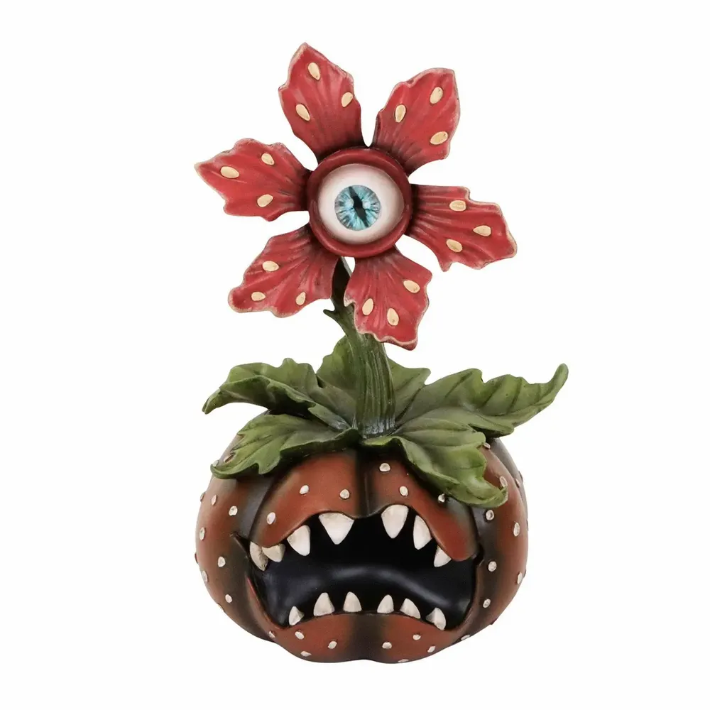 Objets de décoration - MONSTER FLOWER PUMPKIN TT OR/BURG 30CM - GOODWILL M&G