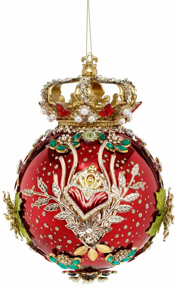 Other Christmas decorations - CROWN JEWELS BALL ORN RD 18CM - GOODWILL M&G