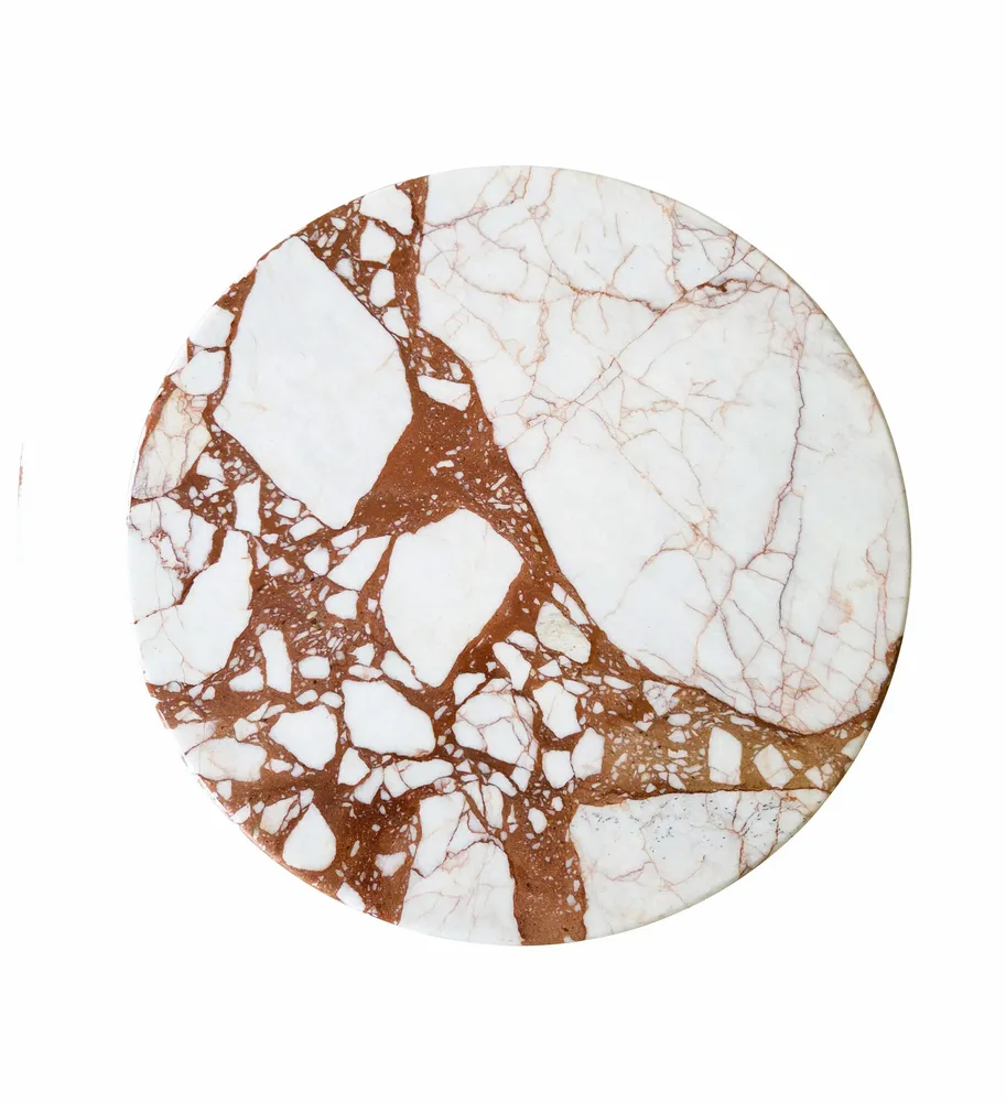 Tables basses - Table basse en marbre rouge blanc - SAGIT