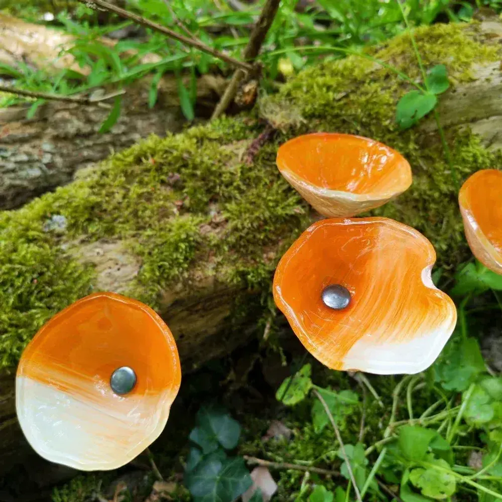 Accessoires de jardinage - Fleur de calla pour l'extérieur en crème-orange - CARNEOL GLASS