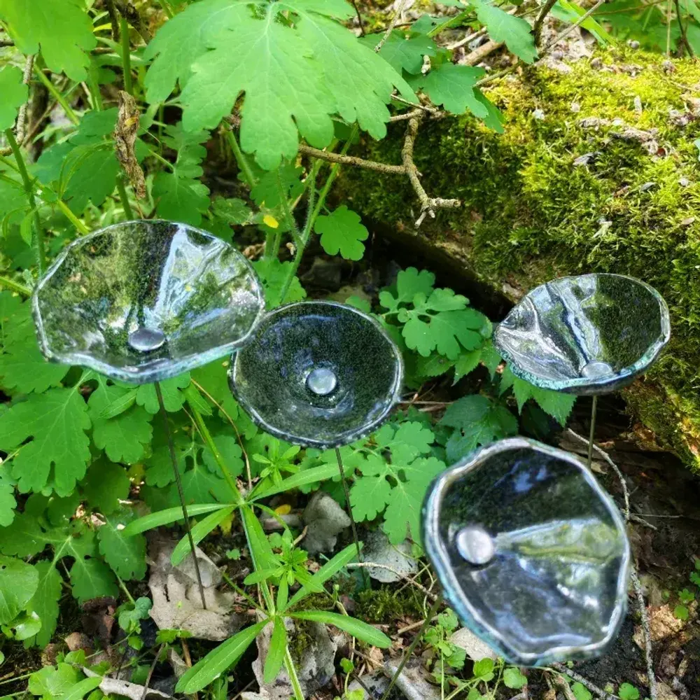 Décorations florales - Fleur calabel en verre de taille moyenne pour l'extérieur de couleur n - CARNEOL GLASS