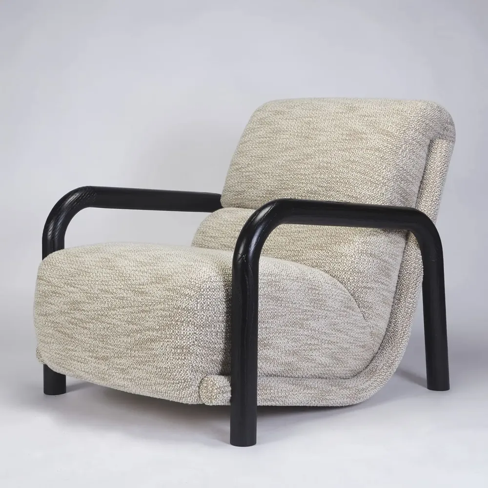 Lounge chairs for hospitalities & contracts - Ginga XL Armchair in Solid Black Oak Structure, COM Option - DUISTT
