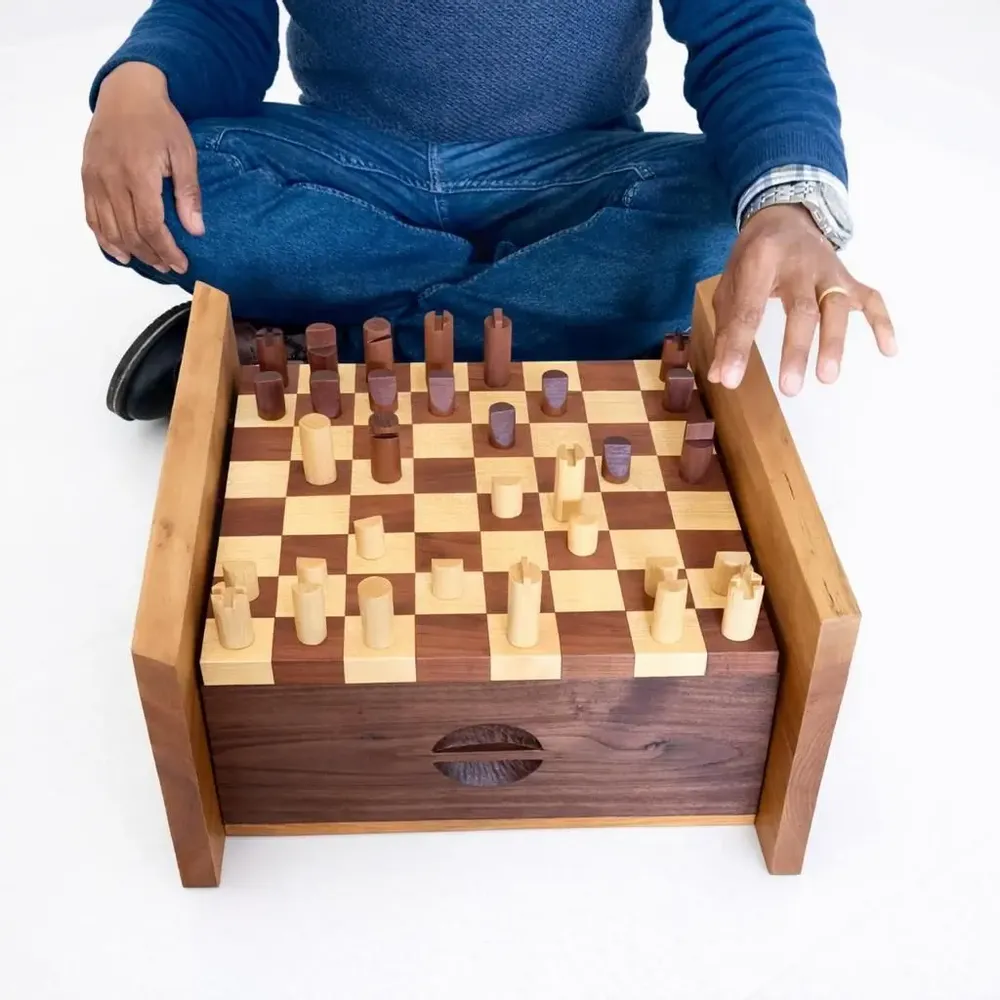 Boîtes de rangement  - Échiquier & pièces de collection faits à la main-One,Two,Three,EnGarde - GIUSEPPE DEEPAK BENTI