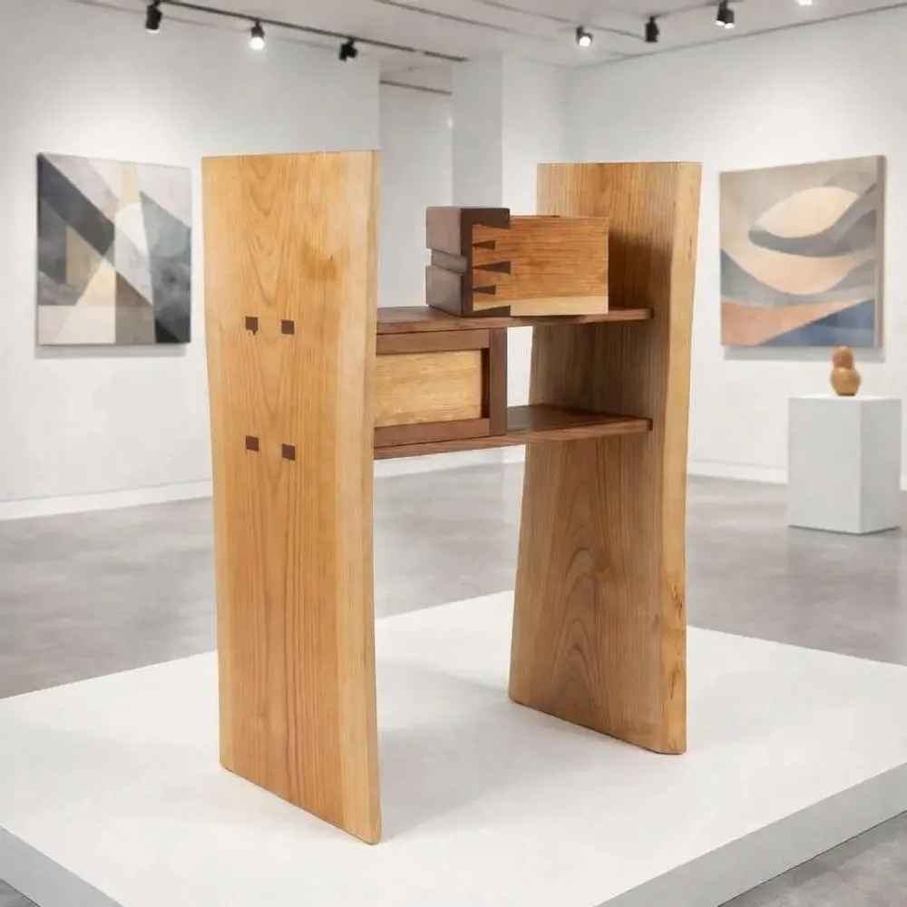 Etagères - Armoire de collection avec bords vifs faite à la main - DAWN - GIUSEPPE DEEPAK BENTI