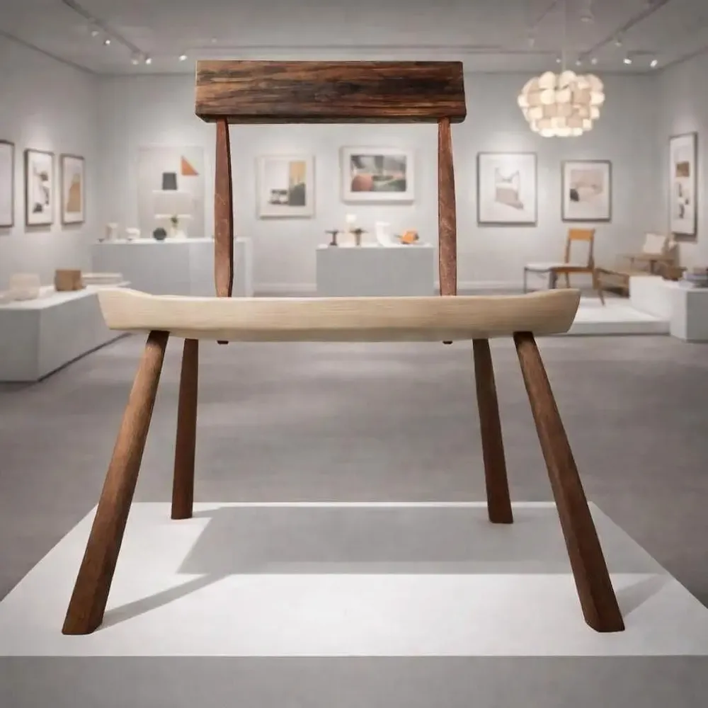 Chaises - Chaise à piquets de collection - EMBRASSEZ ENTRE LE NORD ET LE SUD - GIUSEPPE DEEPAK BENTI