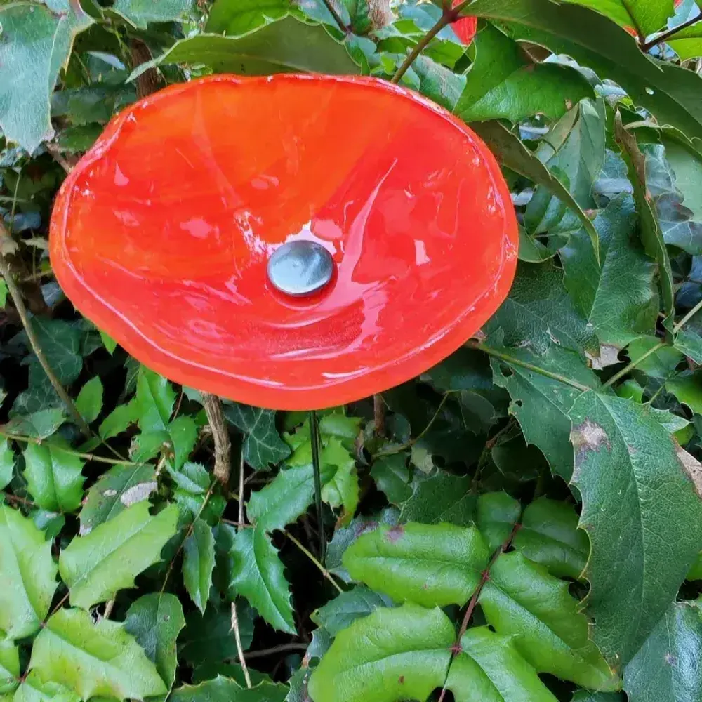 Accessoires de jardinage - Fleur de cala rouge de taille moyenne - CARNEOL GLASS