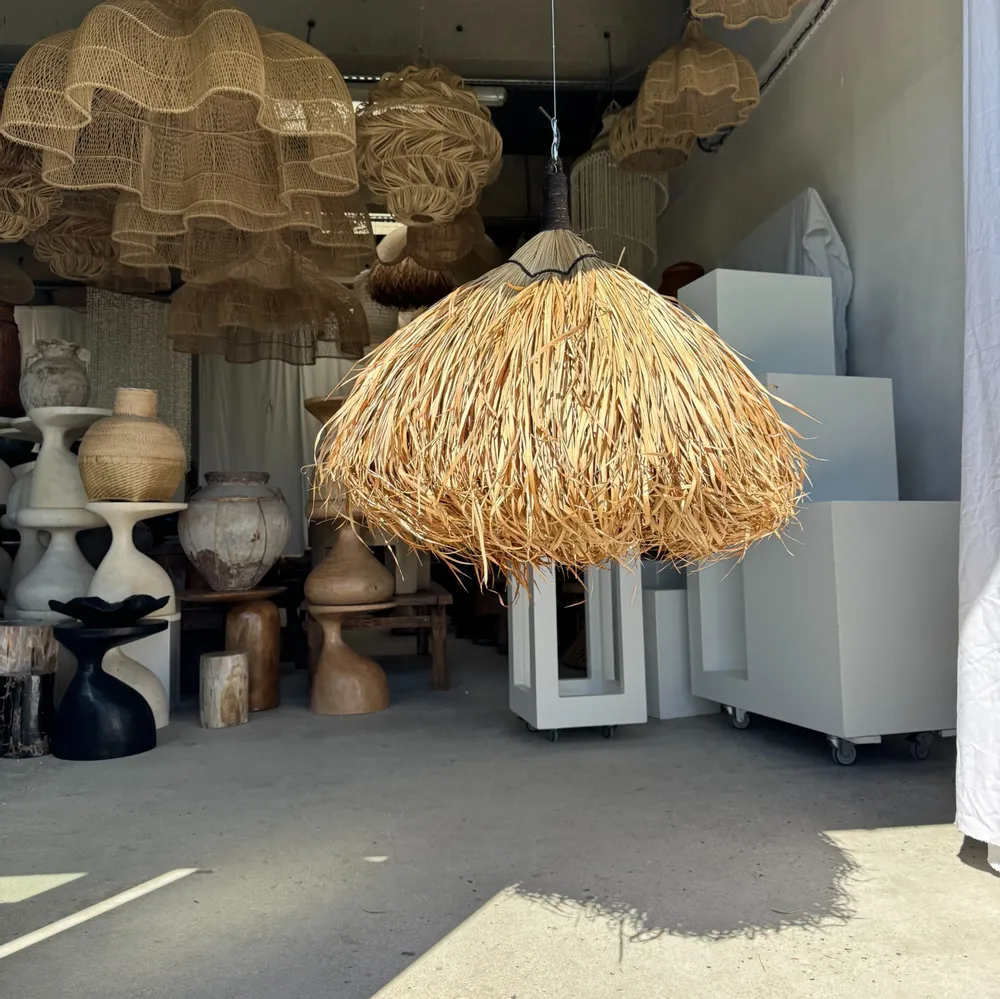 Abat-jours - Suspension ou abat-jour en fibres naturelles pour H60 D60 - OFFICE OBJETS