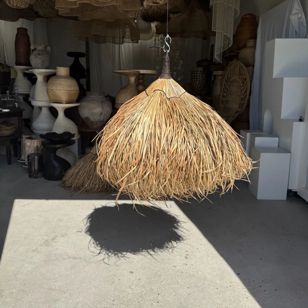 Abat-jours - Suspension ou abat-jour en fibres naturelles pour H60 D60 - OFFICE OBJETS