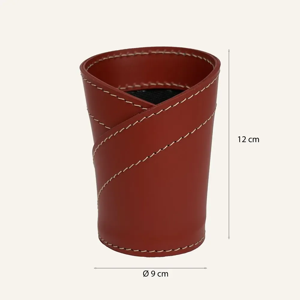 Range-tout - Porte-stylo rond en cuir - LIMAC DESIGN