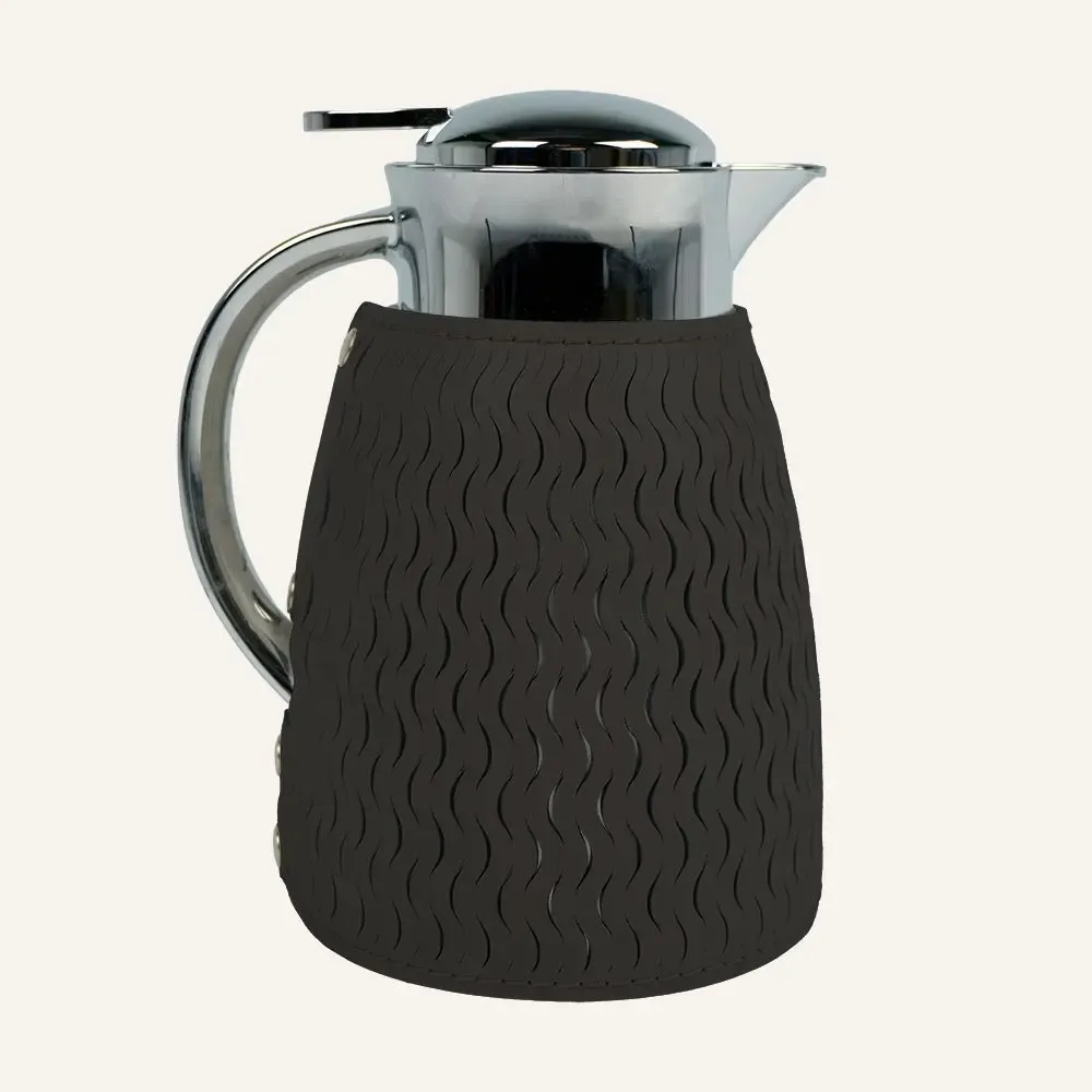 Carafes - Carafe thermique ELIDA – Acier inoxydable et cuir - 1L - LIMAC DESIGN