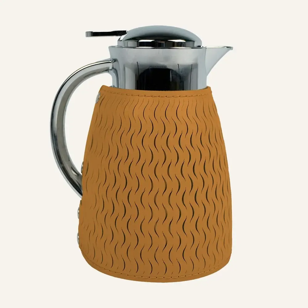 Carafes - Carafe thermique ELIDA – Acier inoxydable et cuir - 1L - LIMAC DESIGN