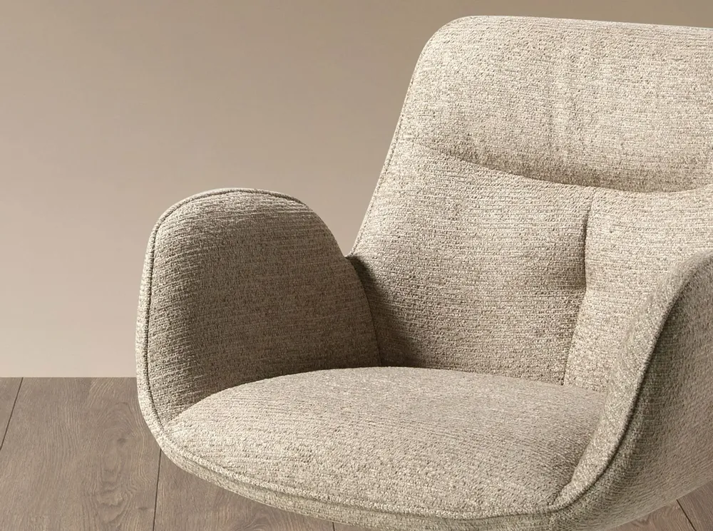 Chairs - Swivel chair in beige fabric - ANGEL CERDÁ