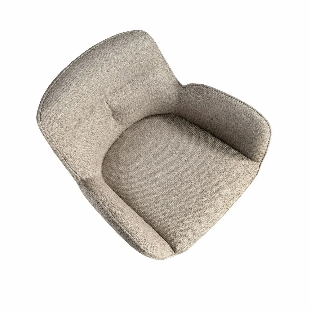 Chairs - Swivel chair in beige fabric - ANGEL CERDÁ