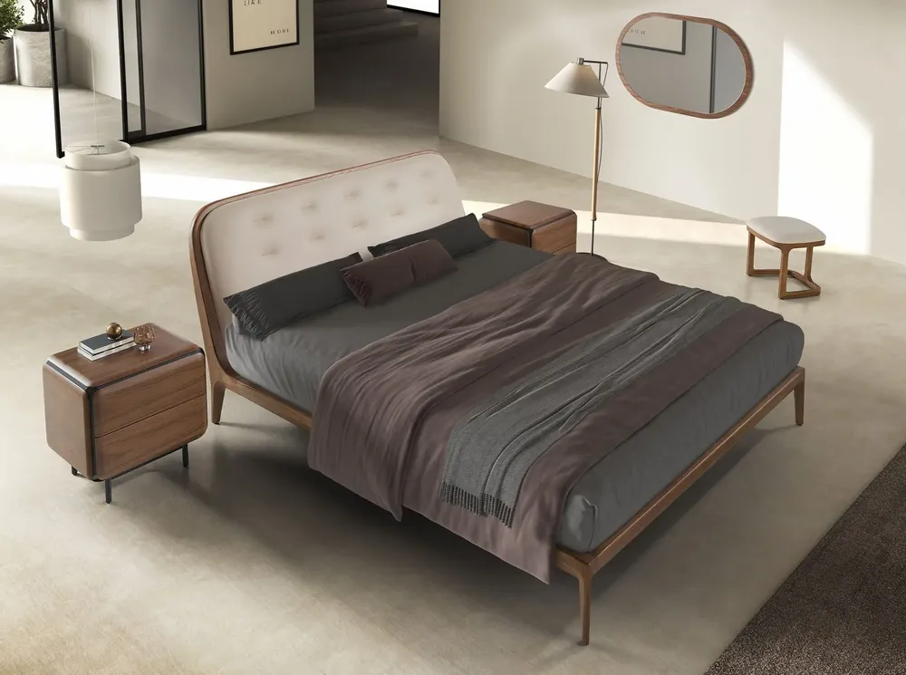 Bancs - Banquette en similicuir couleur sable - ANGEL CERDÁ