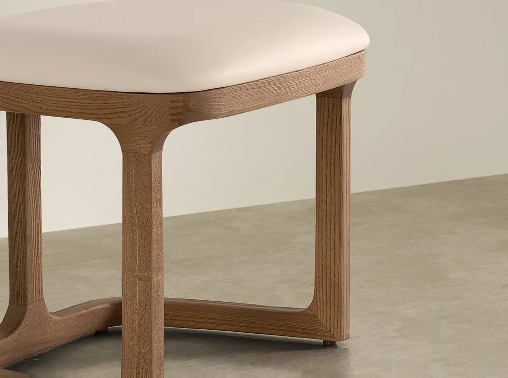 Bancs - Banquette en similicuir couleur sable - ANGEL CERDÁ