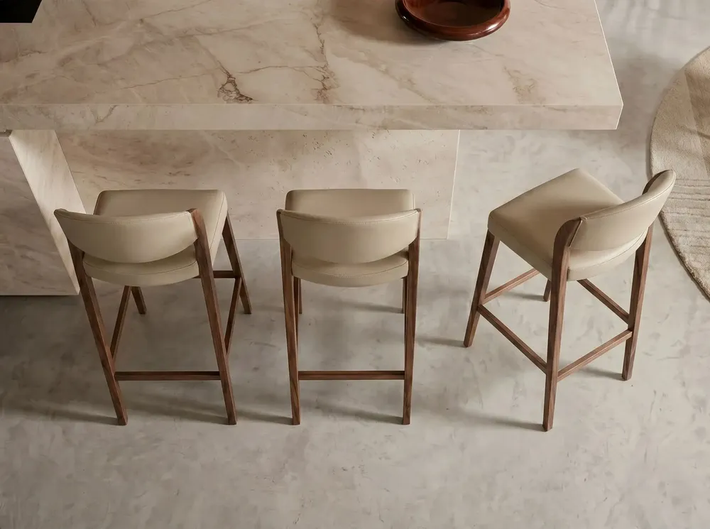 Stools - Stool in mink leatherette - ANGEL CERDÁ