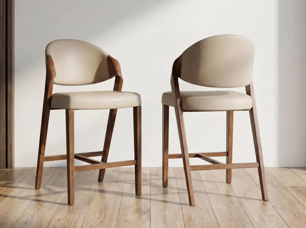 Stools - Stool in mink leatherette - ANGEL CERDÁ