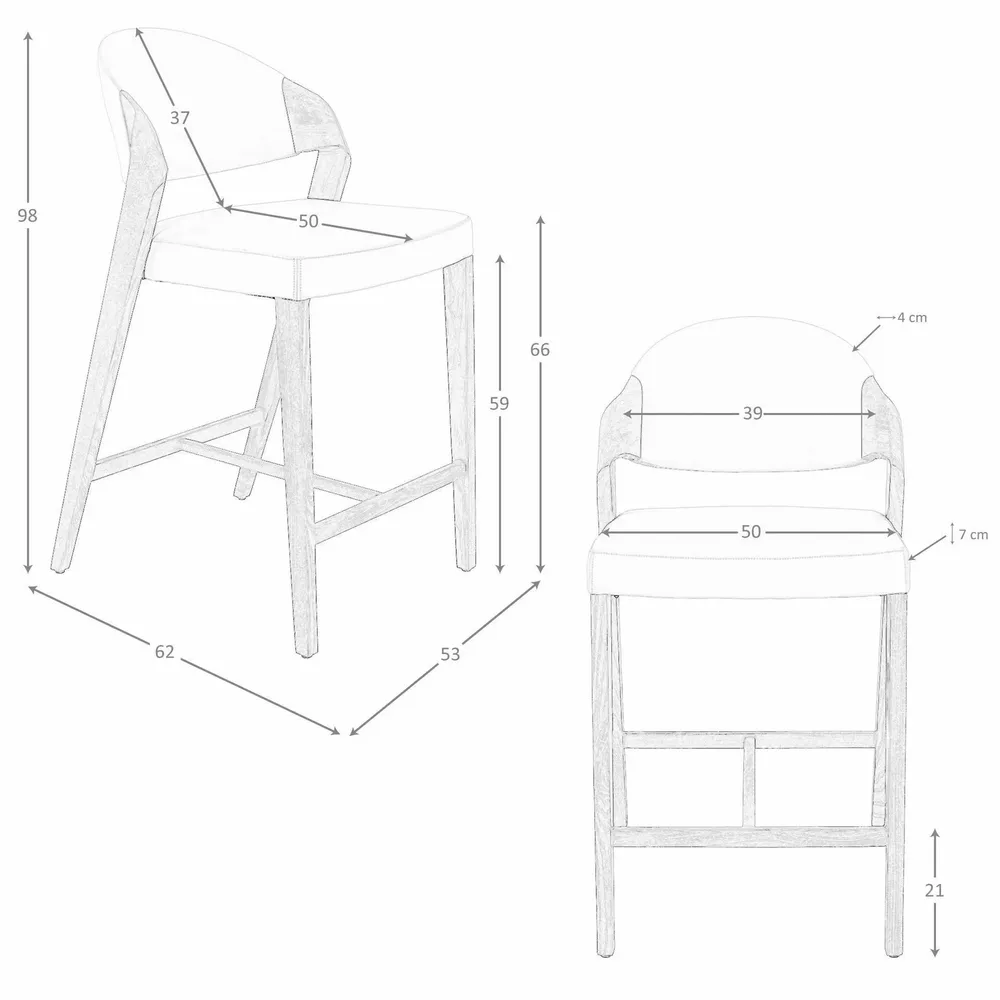 Stools - Stool in mink leatherette - ANGEL CERDÁ