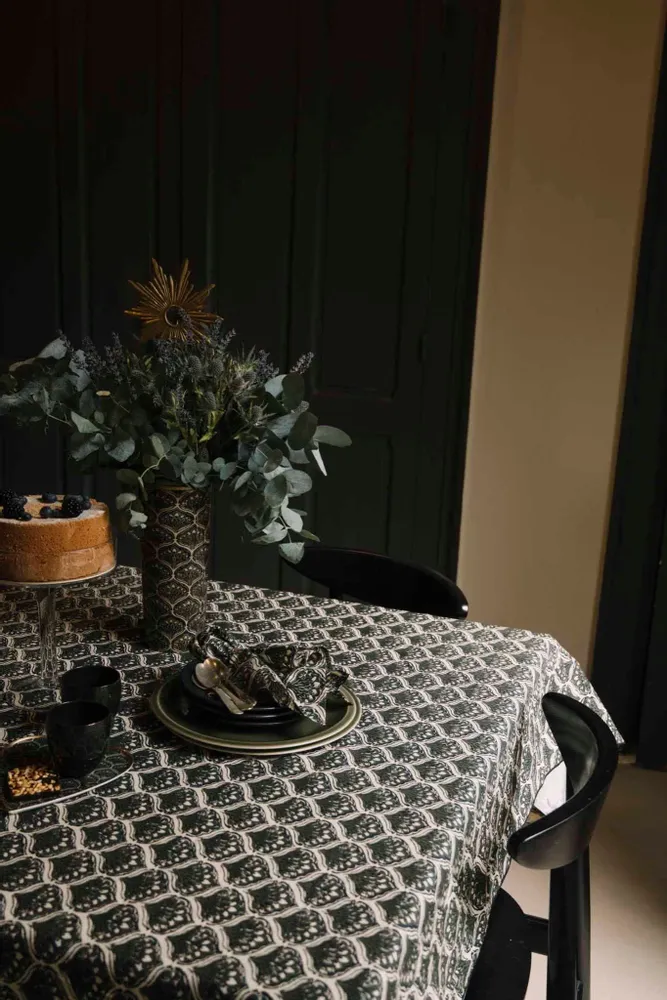 Table linen - Peacocks tablecloth - BONCOEURS