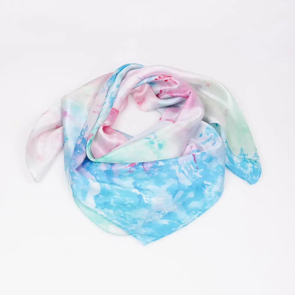 Foulards et écharpes - See through the sky Foulard en soie | 90x90 cm - ELCIELA