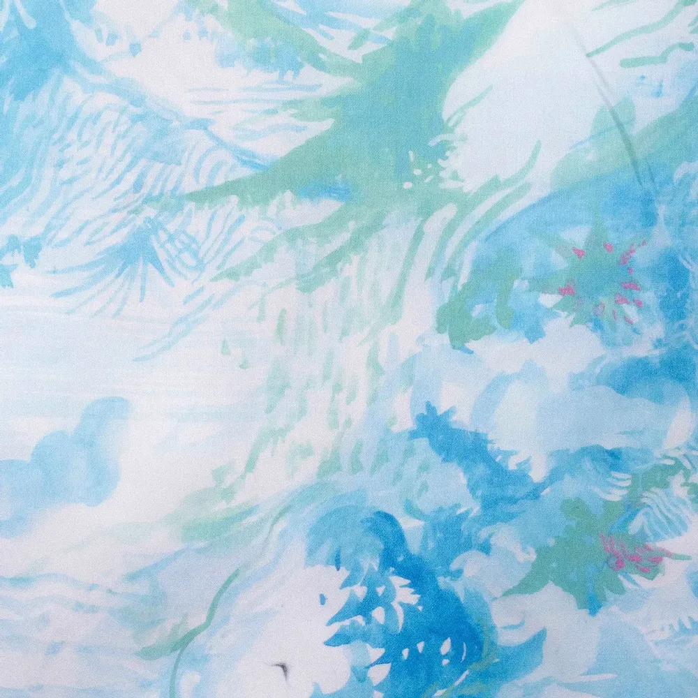 Foulards et écharpes - Foulard en soie Aquarellant les montagnes | 90x90 cm - ELCIELA