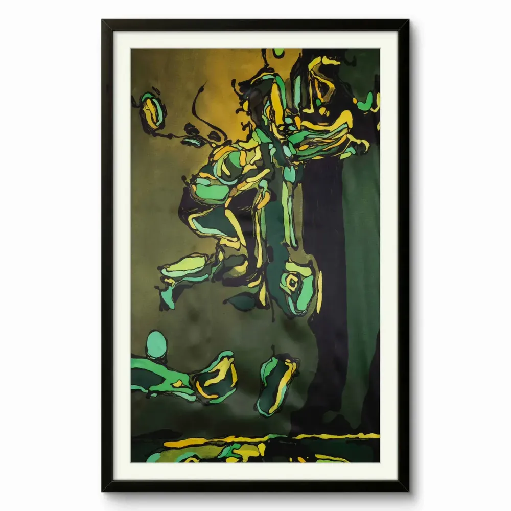 Pièces uniques - Green Dragon Art Mural | 90x140 cm - ELCIELA