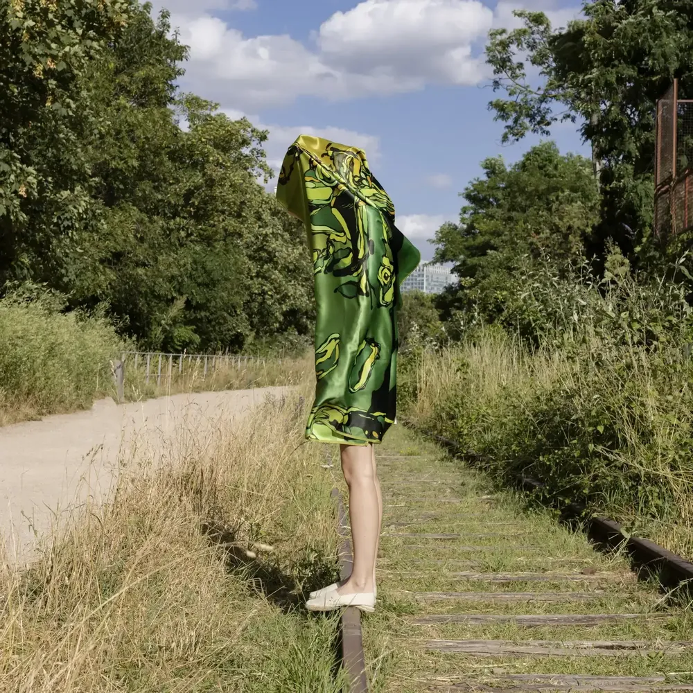 Pièces uniques - Green Dragon Art Mural | 90x140 cm - ELCIELA