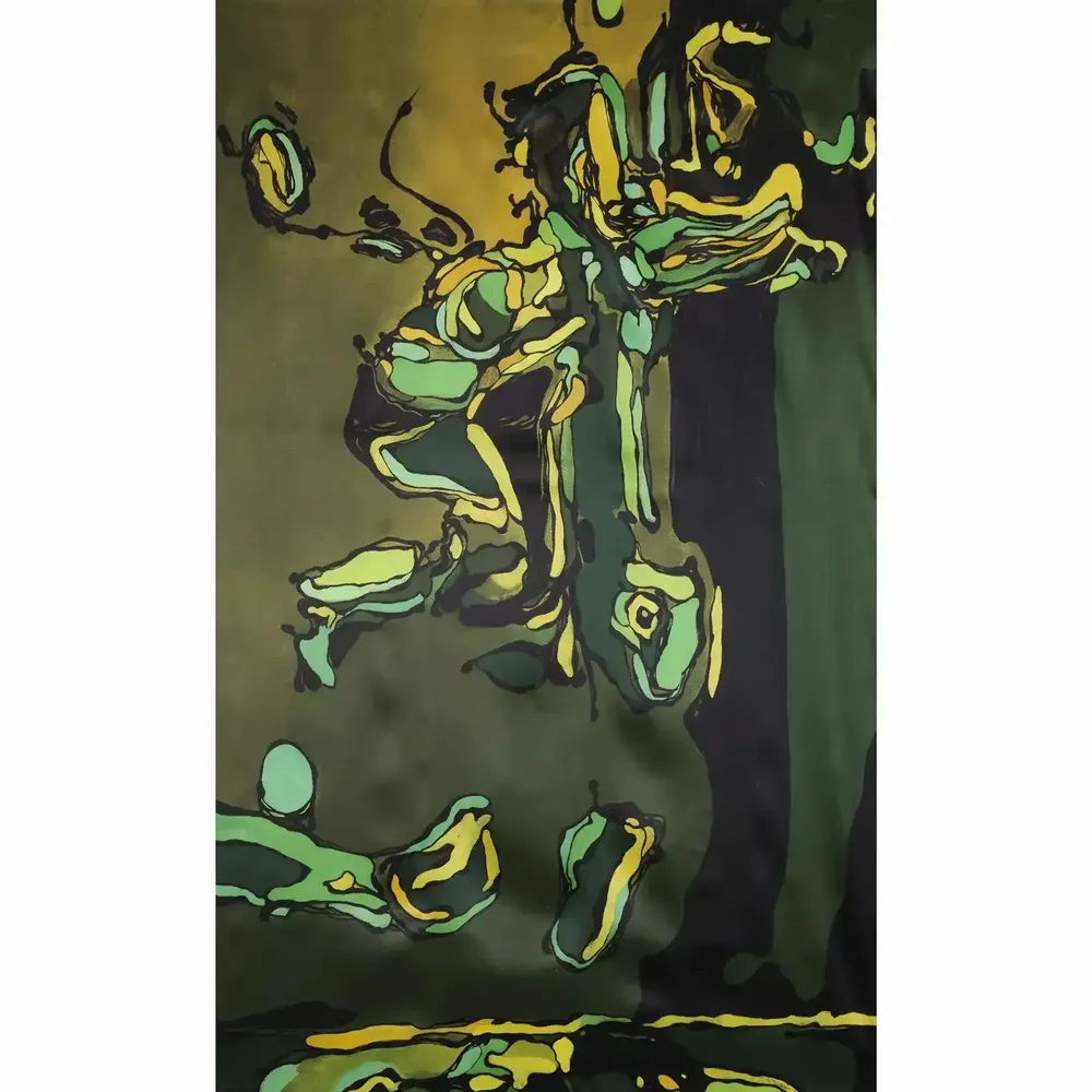 Pièces uniques - Green Dragon Art Mural | 90x140 cm - ELCIELA