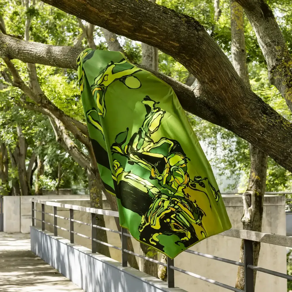 Pièces uniques - Green Dragon Art Mural | 90x140 cm - ELCIELA