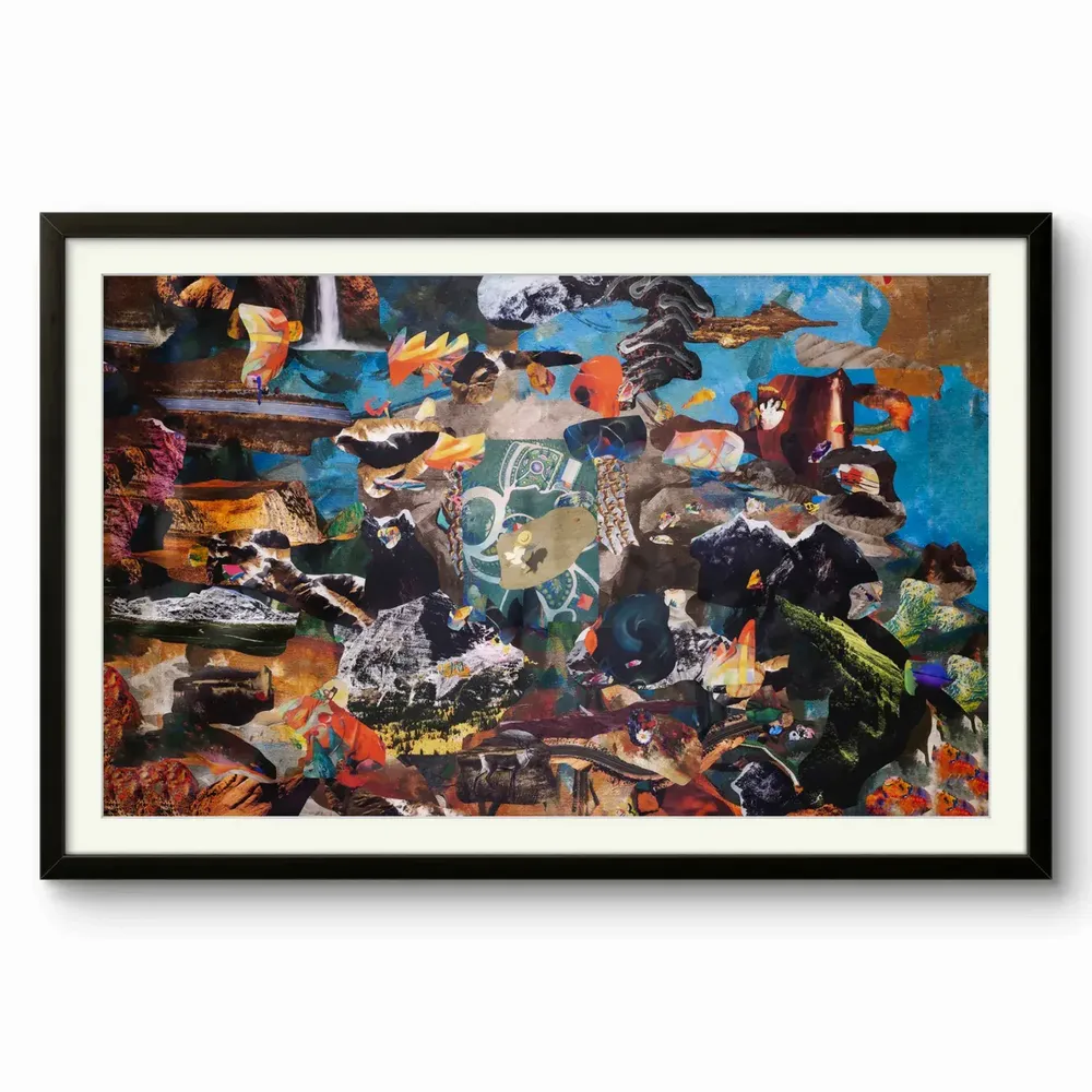 Pièces uniques - Dans le cercle du monde Art Mural | 90x140 cm - ELCIELA