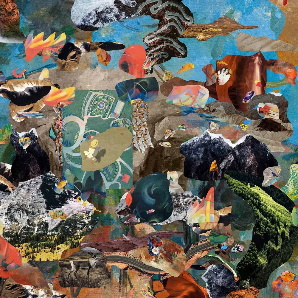 Pièces uniques - Dans le cercle du monde Art Mural | 90x140 cm - ELCIELA